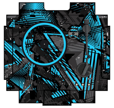 Numark PT 01 incl. Sides Skin Ridge Blue Light